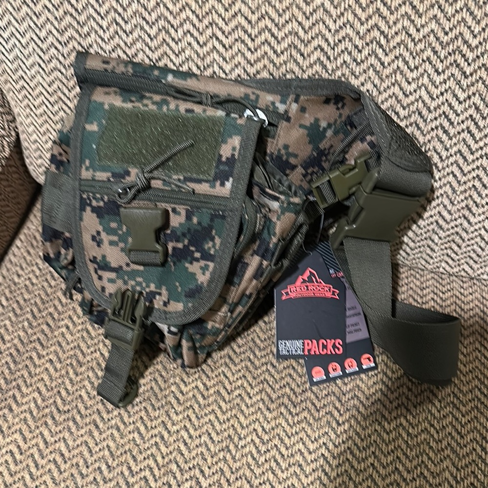 Green and Brown tactical Bag with Durable Construction